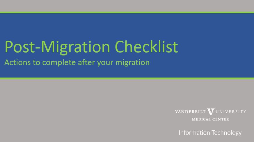 Post-Migration Testing and Troubleshooting
